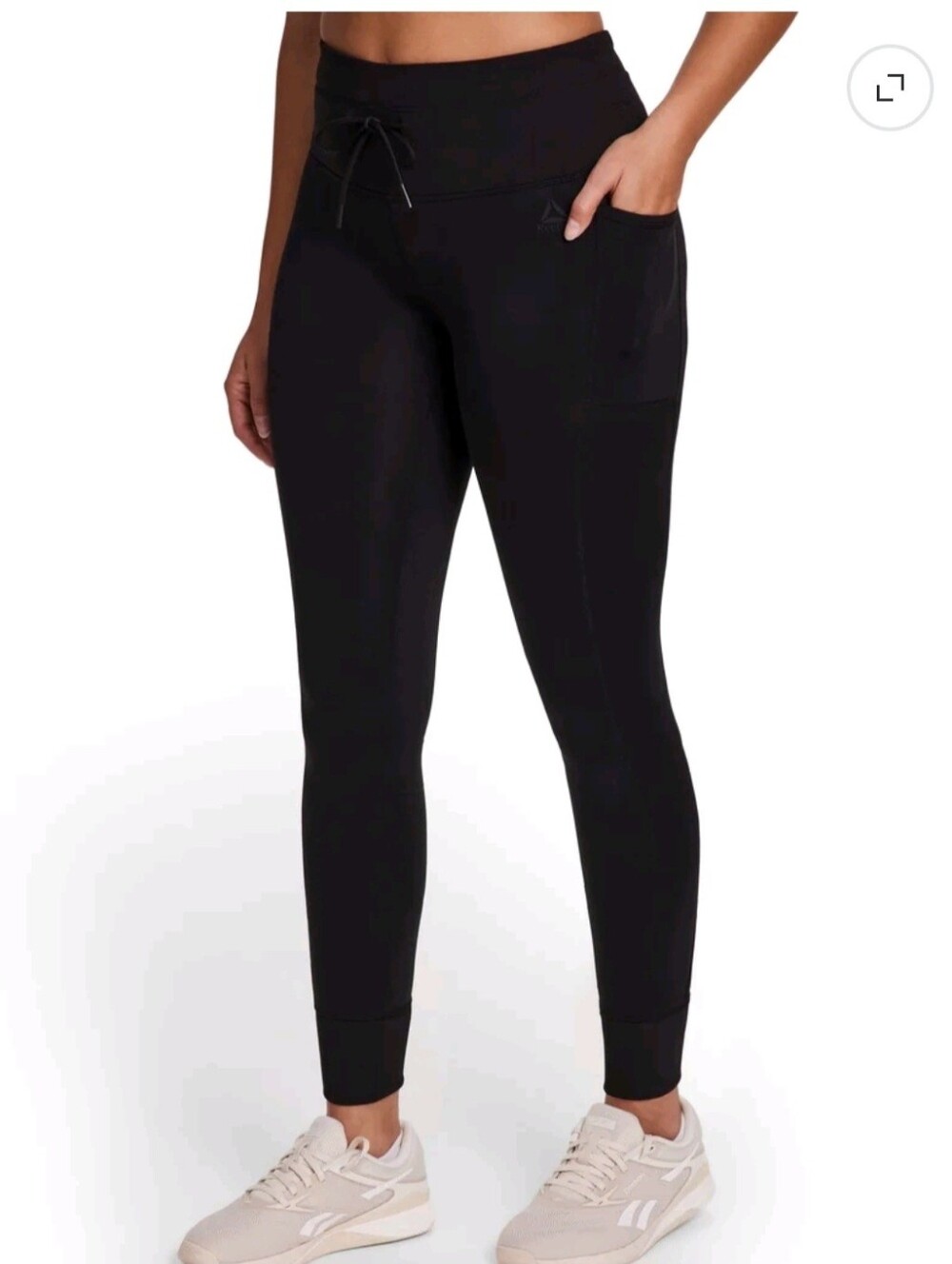 NWT Reebok Black Skinny Leggings with Side Pockets Size XS